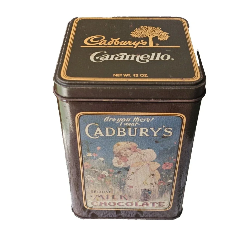 Vintage Style Cadbury Chocolate Tin Pretty Pictures On All Sides Advertising
